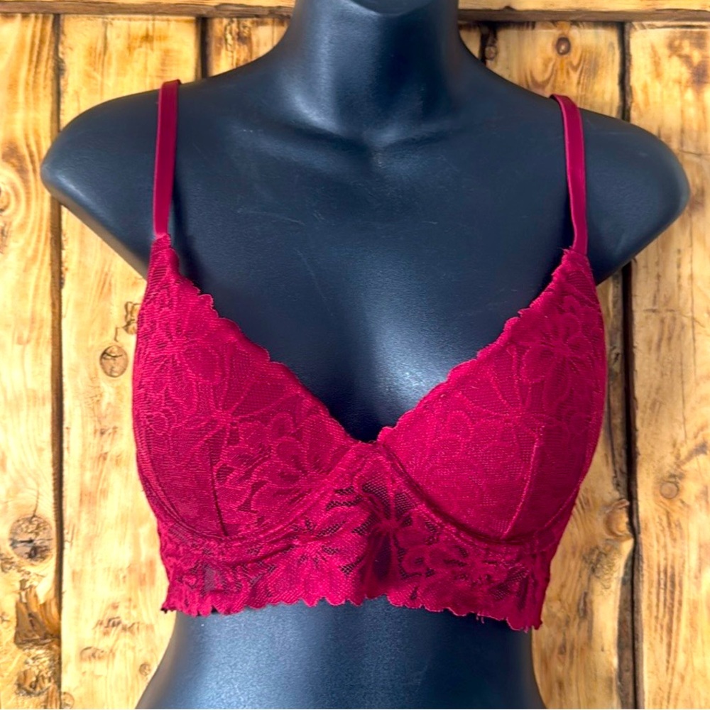 Cute PINK - lace padded bralette